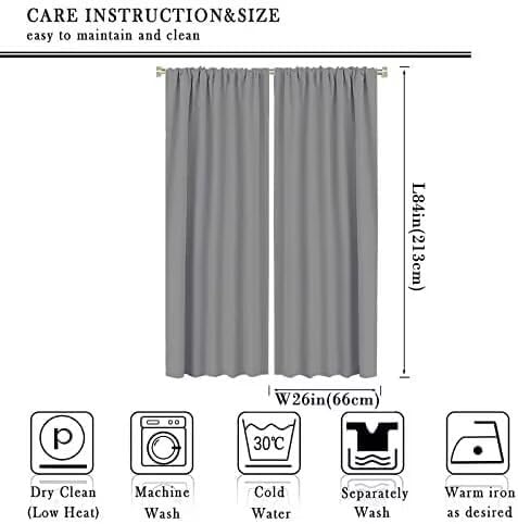 Cow Print Blackout Curtain, Animal Fur Brown Cowhide Western Farm Style Window Treatments Rod Pocket Curtain for Bedroom Living Room Kitchen Decor Drapes 52x84in