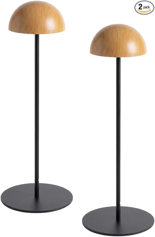 Rechargeable Table Lamps, Portable Table Lamps for Living Room, Farmhouse, Bedroom, Touch Bedside Lamp for Nightstand,Small Lamps for End Table Home Decor,3-Color Stepless Dimming, Set of 2