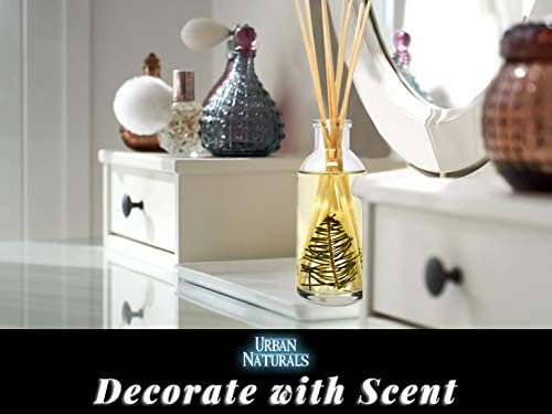 Urban Naturals Reed Diffuser Set, Pine Forest - Bathroom Shelf Décor | White Pine Needles, Eucalyptus and Sandalwood, Christmas Tree Scent, Holiday Decor with Real Pine Branches