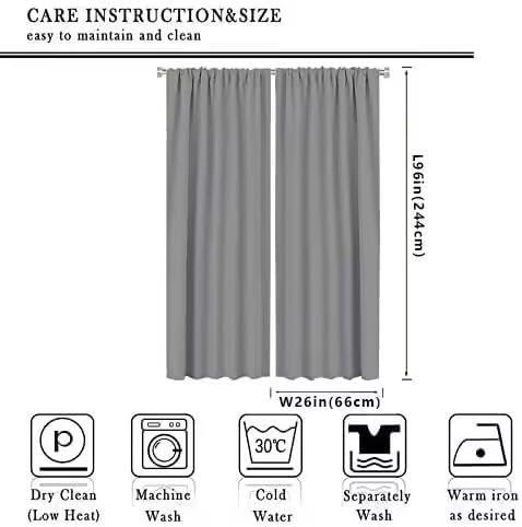 Forest Curtains, Nature Green Spring Foggy Mountain Peaks Vibrant Forest Plants Trees Blackout Window Treatments, Thermally Insulated Drapes for Kids Boys Girls Living Room Bedroom 52x96in