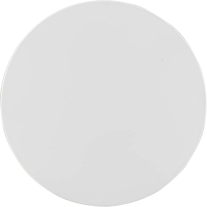 Powell Furniture Powell Round Shelf, White Table, 18" x 18" x 22" Tall