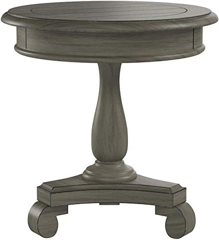 Roundhill Furniture Rene Contemporary Wood Pedestal Side Table, Gray