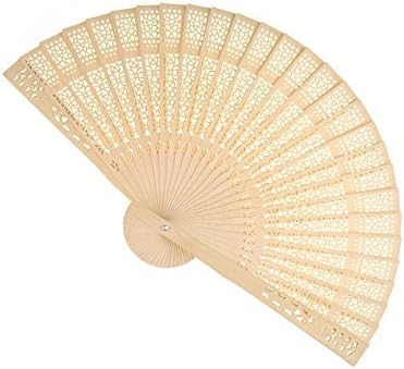 Sandalwood Fan (Set of 50 pcs) - Baby Shower Gifts & Wedding Favors&Birthday Gifts&Christmas Gift