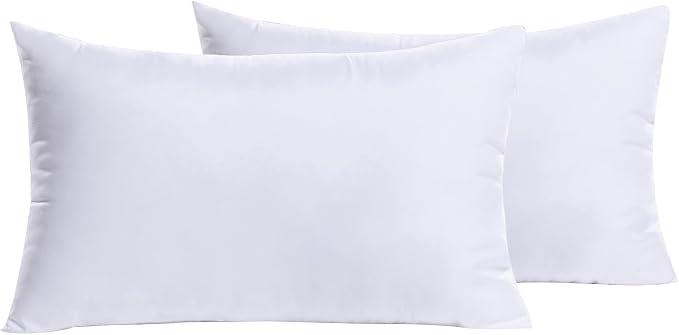 MIULEE Set of 2 Throw Pillow Inserts Premium Pillow Stuffer Rectangle Form for Decorative Cushion Bed Couch Sofa 16x26 Inch