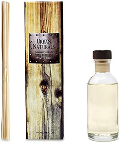 Urban Naturals Reed Diffuser Set, Winter Birch - Bathroom Shelf Décor | Birch Wood & Balsam Scented Oil with Bamboo Reed Sticks, Great Holiday Home Fragrance Air Freshener for the Living Room