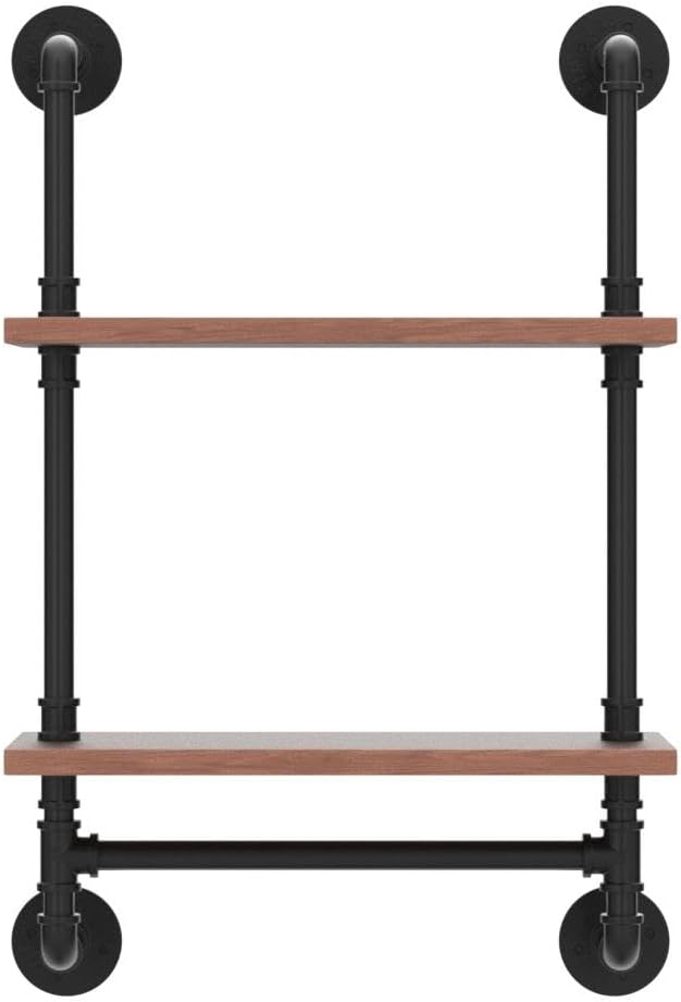 ROGMARS Industrial Pipe Shelf Floating Shelves Bathroom Pipe Shelving | Farmhouse Bathroom Shelves With Towel Bar Towel Rack over Toilet Industrial Shelf Rustic Wall Wood Shelves 19.7 Inch