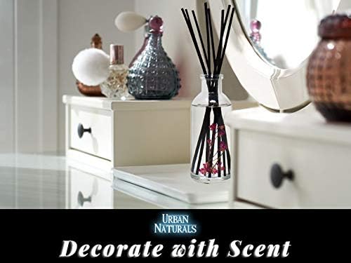Urban Naturals Reed Diffuser Set, Amber & Lavender - Bathroom Shelf Décor | (AWAKEN and RENEW) Mind & Body Aromatherapy Collection, Essential Oil Botanical Diffusing Room Scent
