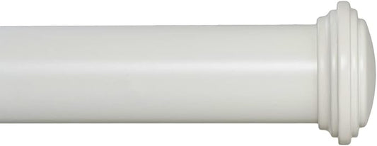 Ivilon Window Curtain Rod Decorative End Cap Design, 1 Inch Rod, 120 to 240 Inch. Ivory