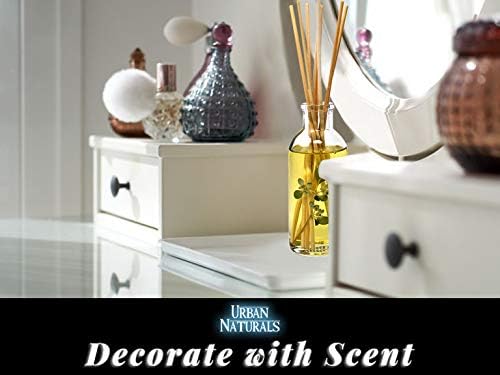 Urban Naturals Reed Diffuser Set, Eucalyptus Sage - Bathroom Shelf Décor | Mint, Lime & Cedarwood Essential Oils, Soothing & Relaxing scent for Bathroom or Bedroom