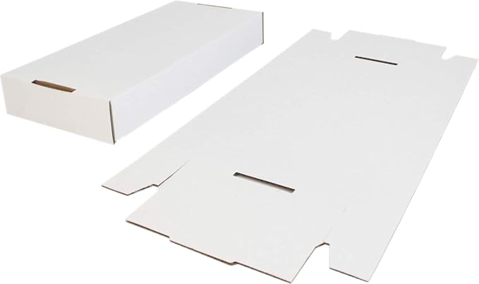 Durable Set of 10 - 7 inch Vinyl Record Storage Boxes - Sturdy Cardboard Construction with Removable Lid - Holds Up to 200 Records Each - Built Tough for Long-Term, Secure Archival Storage - #07BC09