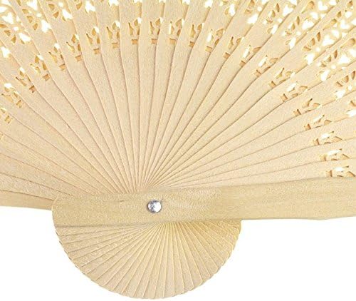 Sandalwood Fan (Set of 50 pcs) - Baby Shower Gifts & Wedding Favors&Birthday Gifts&Christmas Gift