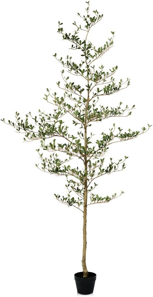 Verinatural Artificial Black Olive Tree 7ft - Shady Lady UV Resistant Faux Olive Trees Indoor Outdoor Decor - Modern Aesthetic Tall Fake Plants with Pot for Home Office Living Room Patio Floor, VN140