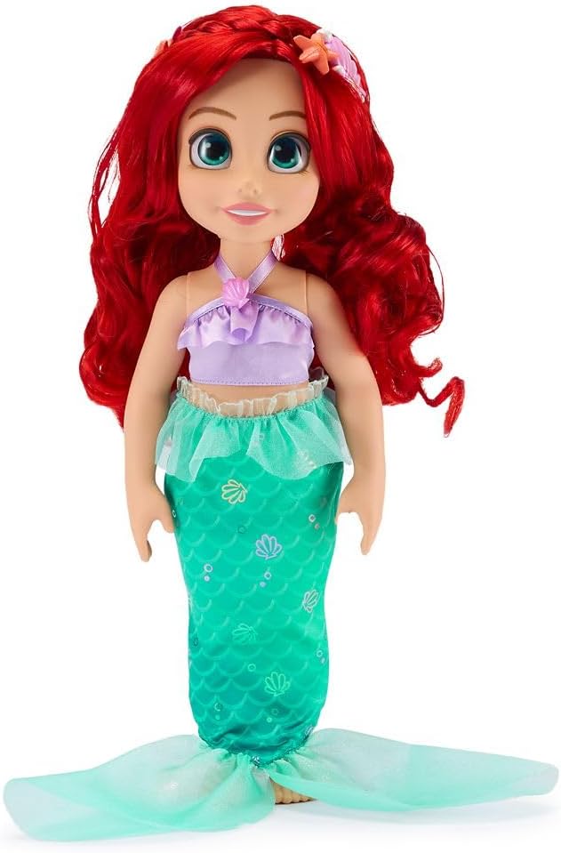 Disney Store Official Ariel Once Upon a Story Doll - Disney Princess Toys Featuring Reflective Eyes with 3D Pupil and Iris, Detailed Costume, Hair Comb - Comes in Display Box - 16 Inches