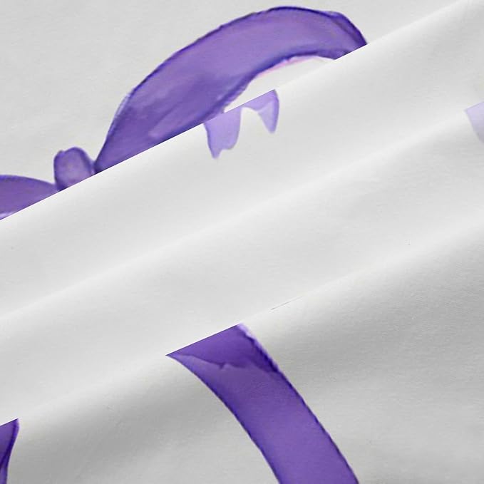 Feelyou Bow Room Darkening Blackout Curtain Boys Girls (2 Panels, 42 x 84 Inch) Purple Girls Bow Curtains for Bedroom Living Room Cute Bowknot Blackout Curtains Kawaii Window Treatments
