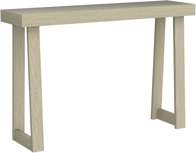 Plank+Beam Classic 46 Inch Console Table, Solid Pine Wood Entryway Table, Narrow Sofa Table for Hallway or Living Room, Seashell