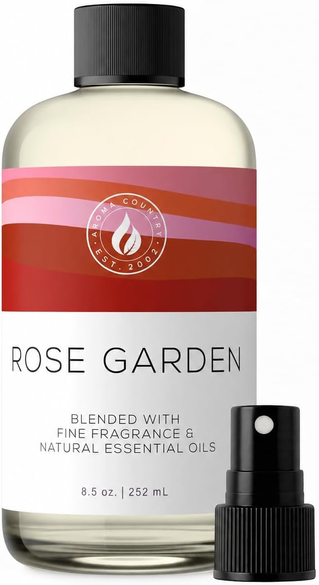 Aroma Country Rose Garden Luxury Diffuser Oil Refill (8.5 Fl Oz) | Hotel-Inspired • Long-Lasting Home Fragrance • for Aromatherapy, Reed Diffusers, Diffuser Machines & Room Sprays