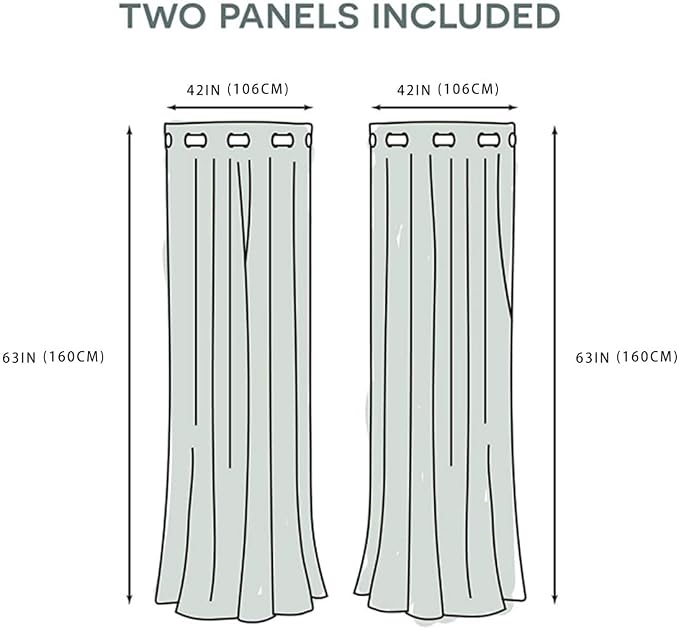 Orange Watercolor Floral Curtains, 42x63 inch, 2 Panels | Botanical Leaves Vine Flowers, Rustic Farmhouse Style, Blackout Window Treatment, For Bedroom Living Room