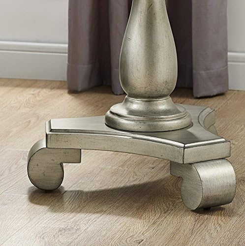 Roundhill Furniture Rene Contemporary Wood Pedestal Side Table, Champagne