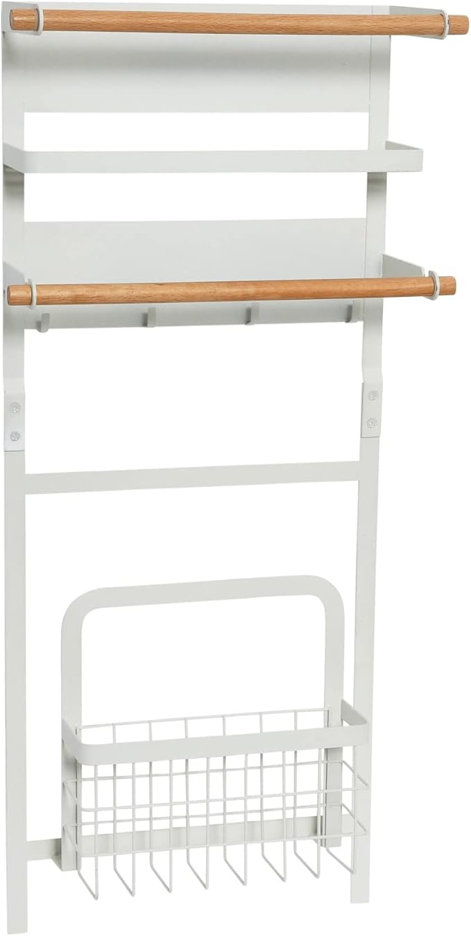 Household Essentials Metal Magnetic Organizer Rack, White