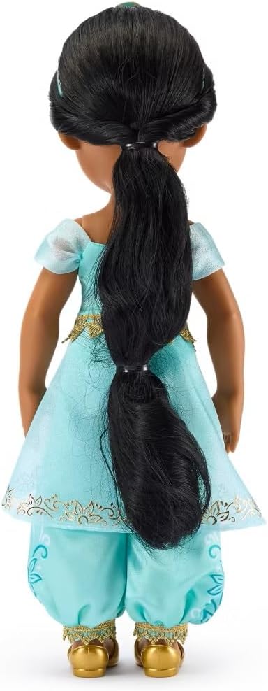 Disney Store Official Jasmine Once Upon a Story Doll - Disney Princess Toys Featuring Reflective Eyes with 3D Pupil and Iris, Detailed Costume, Hair Comb & Shoes - Comes in Display Box - 16 Inches