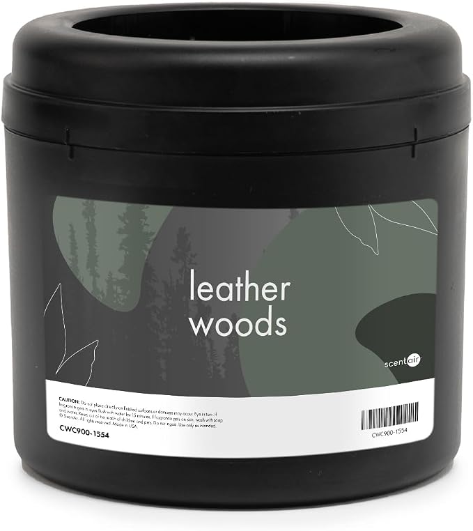 ScentAir Whisper Essential Monthly Plug-in Refill, Leather Woods | Fragrance Diffuser Cartridge Refill for Home and Office