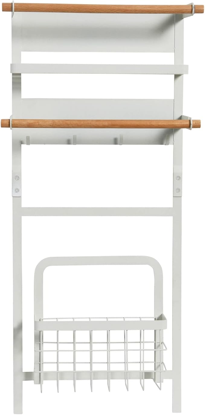 Household Essentials Metal Magnetic Organizer Rack, White