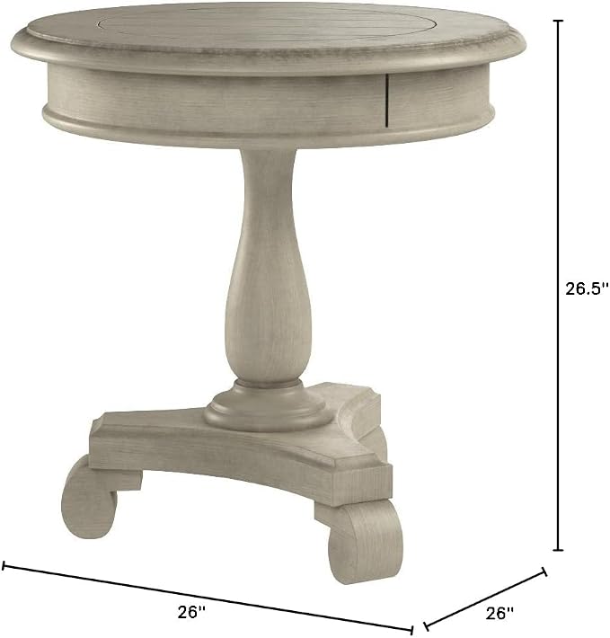 Roundhill Furniture Rene Contemporary Wood Pedestal Side Table, Champagne