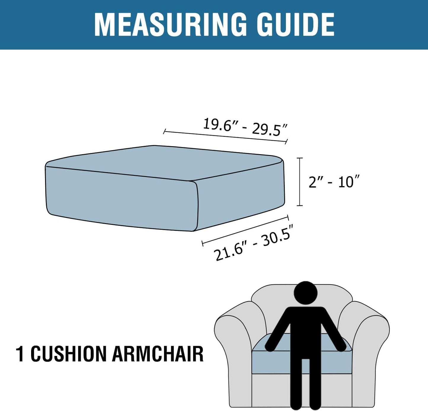 H.VERSAILTEX Velvet Stretch Couch Cushion Cover Plush Cushion Slipcover for Chair Cushion Furniture Protector Seat Cushion Sofa Cover (1 Piece Armchair Cushion Covers, Bronze Brown)