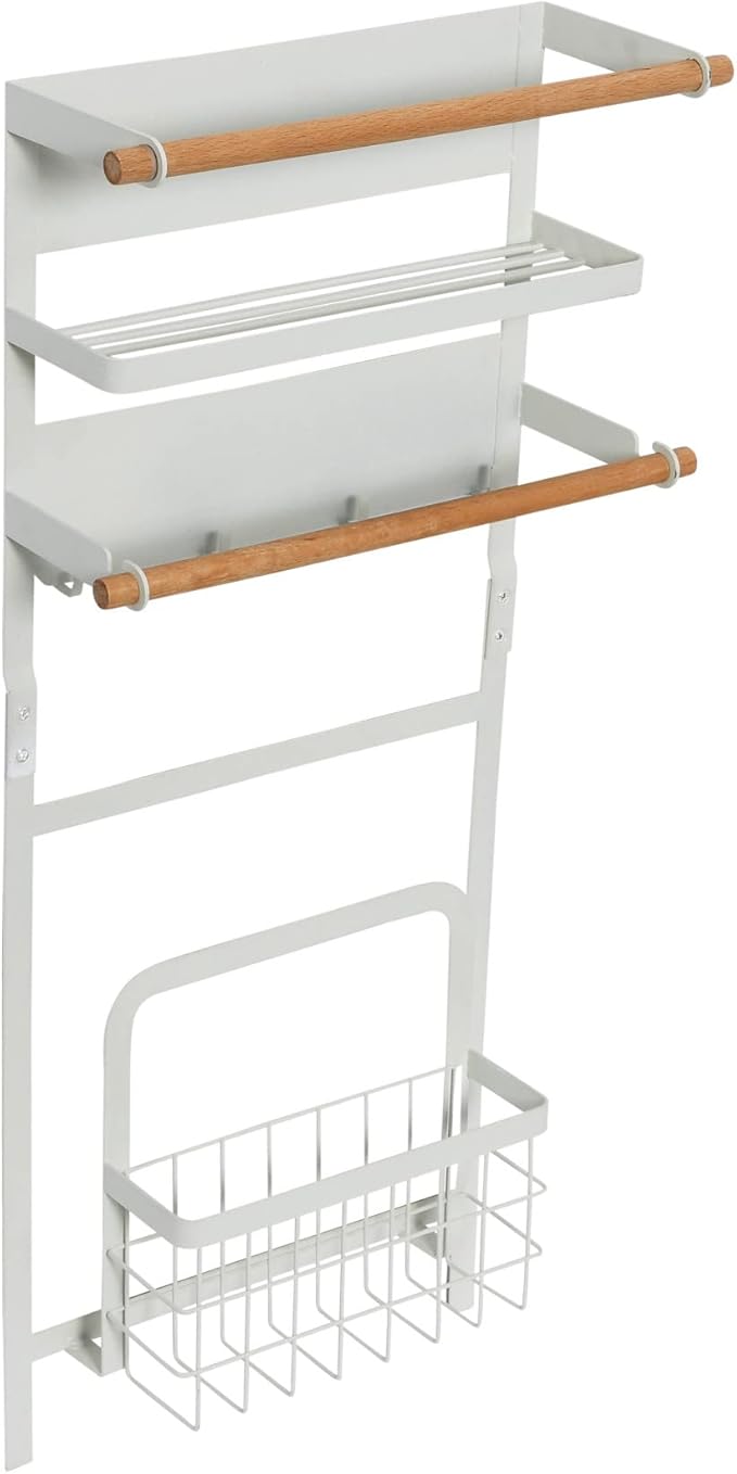 Household Essentials Metal Magnetic Organizer Rack, White