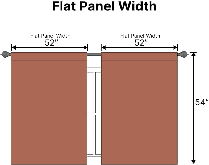 H.VERSAILTEX Blackout Curtains Thermal Insulated Window Treatment Panels Room Darkening Blackout Drapes for Living Room Back Tab/Rod Pocket Bedroom Draperies, 52 x 54 Inch, Orange, 2 Panels