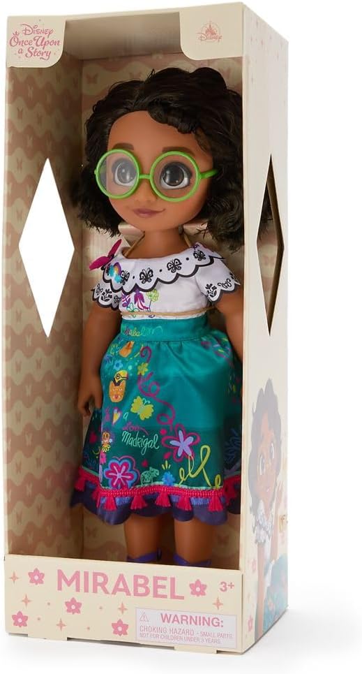 Disney Store Official Mirabel Once Upon a Story Doll - Disney Princess Toys Featuring Reflective Eyes with 3D Pupil and Iris, Detailed Costume, Hair Comb & Shoes - Comes in Display Box - 16 Inches