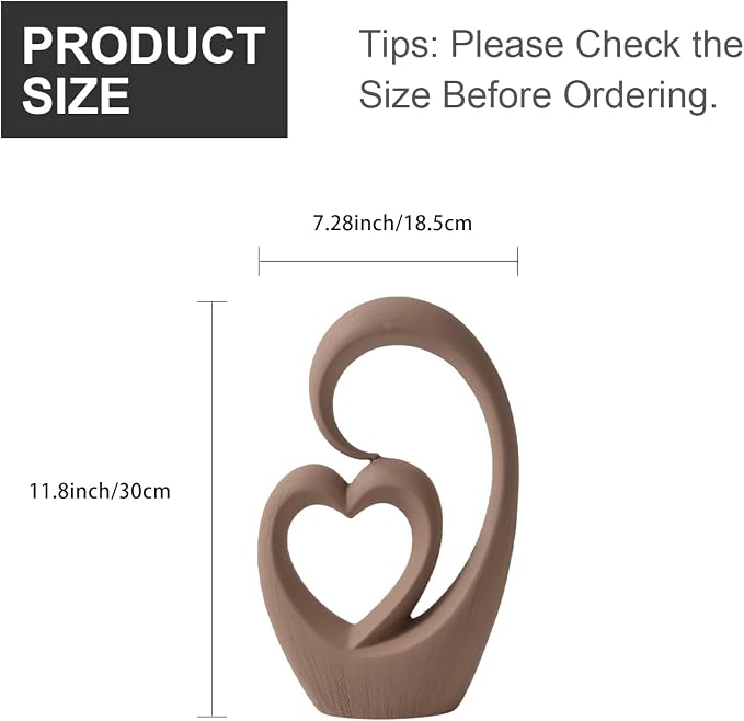 Ceramic Statue Home Decor Aesthetic Abstract Brushed Finish Sculpture Modern Decorative Statues for Living Room Bedroom Bookshelf Table Centerpiece Office