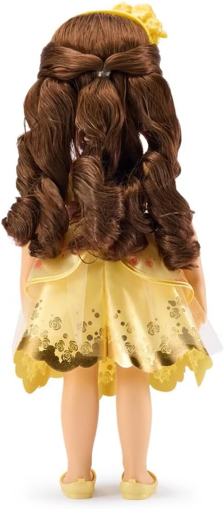 Disney Store Official Belle Once Upon a Story Doll - Disney Princess Toys Featuring Reflective Eyes with 3D Pupil and Iris, Detailed Costume, Hair Comb & Shoes - Comes in Display Box - 16 Inches
