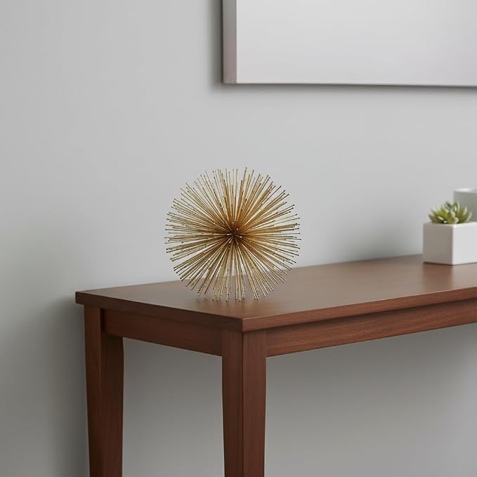 Modern Day Accents 5050 Pilluelo Urchin Large Gold Sphere, 10" D