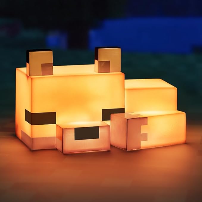 Paladone Minecraft Fox Night Light - Officially Licensed Cute Lamp, Gifts for Boys & Girls, Gaming Room Accessories & Décor for Kids Bedroom