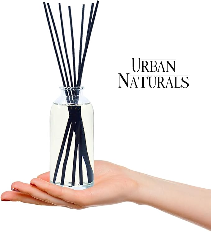 Urban Naturals Reed Diffuser Set, Honeysuckle & Jasmine - Bathroom Décor | Hyacinth, Cassis, Neroli & Geranium, Long Lasting Air Freshener for the Bedroom, Bathroom or Office, Made in the USA