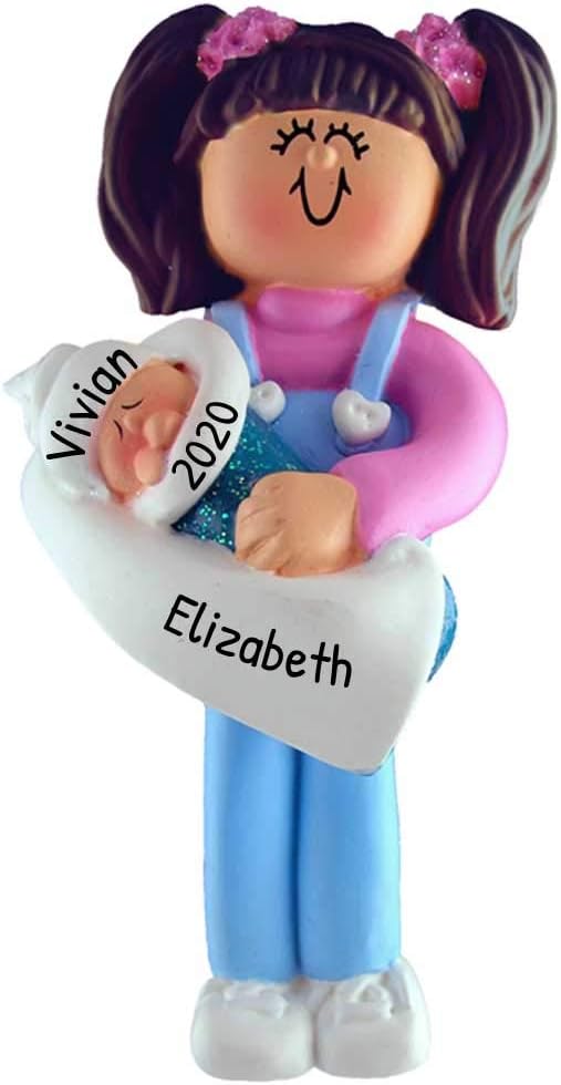 Personalized Sibling Christmas Ornaments 2024 - Sister & Big Sister Custom Family Ornaments for Christmas Tree