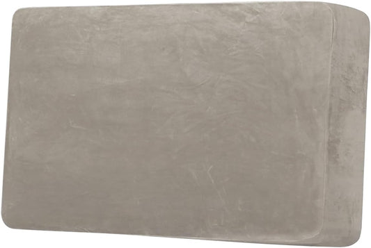 H.VERSAILTEX Velvet Stretch Individual Couch Cushion Cover Plush Slipcover for Loveseat Sofa Furniture Protector Seat Cover (1 Piece Loveseat Cushion Cover, Oatmeal)