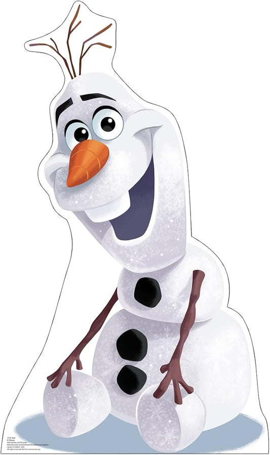 Cardboard People Olaf Santa Hat Cardboard Cutout Standup - Disney's Frozen