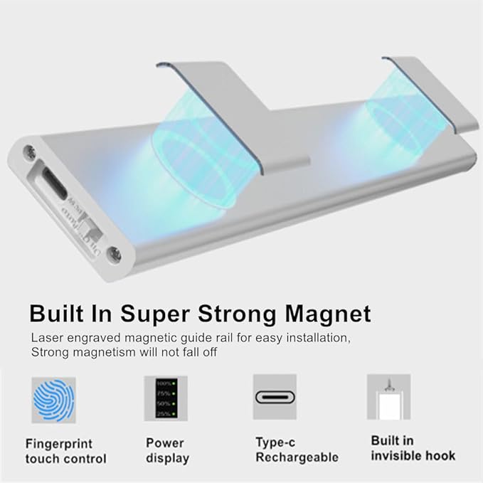 12inch Under Cabinet Lighting,54 LED Rechargeable Battery Operated Motion Sensor Light Indoor,Colors changable 6 Pack Dimmable Closet Lights,Cordless Under Counter Lights for Kitchen,Cupboard