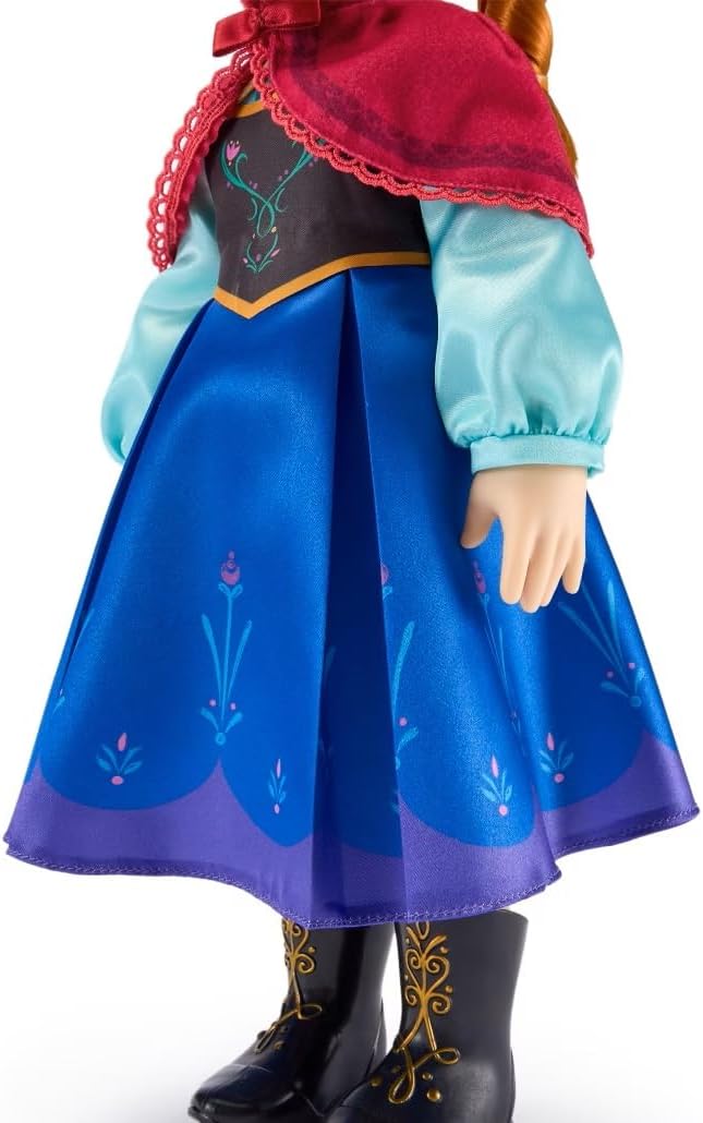 Disney Store Official Anna Once Upon a Story Doll - Disney Princess Toys Featuring Reflective Eyes with 3D Pupil and Iris, Detailed Costume, Hair Comb & Shoes - Comes in Display Box - 16 Inches