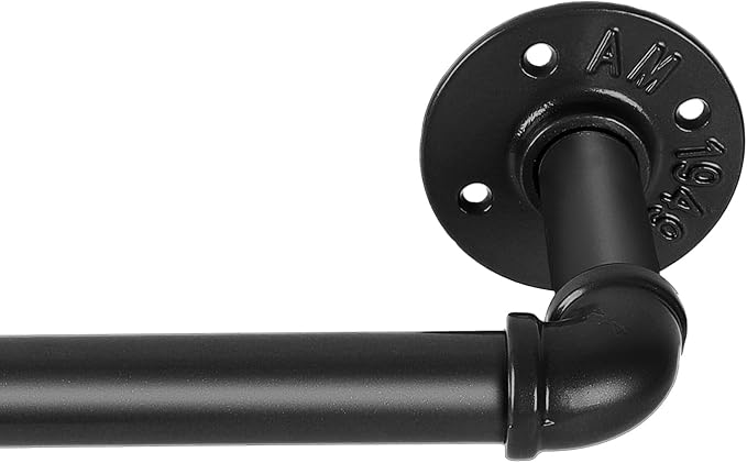 1-Inch Industrial Duct Curtain Rod - Suitable for Windows 28 to 48 Inches - Indoor/Outdoor, Wall or Ceiling Mount