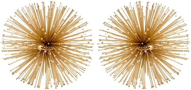 Modern Day Accents 5087 Pilluelo Urchin X-Small Gold Sphere Set of 2, 4" D