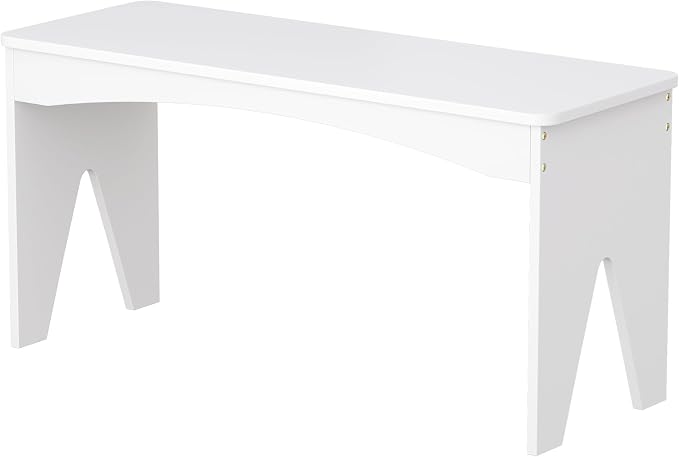 APRTAT Bamboo 35.4" Dining Room Bench, Long Indoor Shoe Bench Seat, White | 450LBS Weight Capacity, 2-Person Seat, Rounded Safety Corners, Multi-Scene Use, Easy Assembly