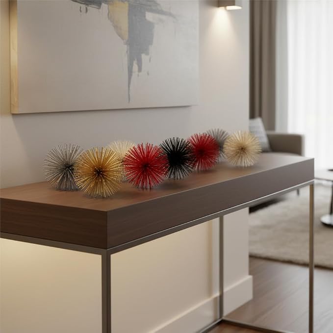 Modern Day Accents 5087 Pilluelo Urchin X-Small Gold Sphere Set of 2, 4" D
