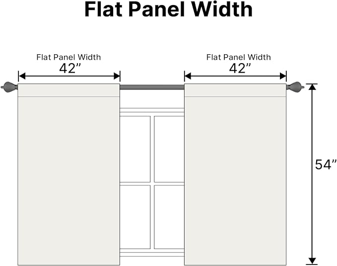 H.VERSAILTEX Blackout Curtains Thermal Insulated Window Treatment Panels Room Darkening Blackout Drapes for Living Room Back Tab/Rod Pocket Bedroom Draperies (2 Panels, Ivory/Cream, 42 x 54 Inch)