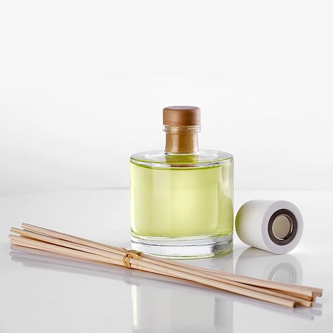 Reed Diffuser Fresh Linen 3.4 Fl Oz (100ml) - Fragrance Oil Reed Diffuser with Rattan Sticks - Room Freshener - Relaxation Fragrance - Scented Diffusers - Fragrance