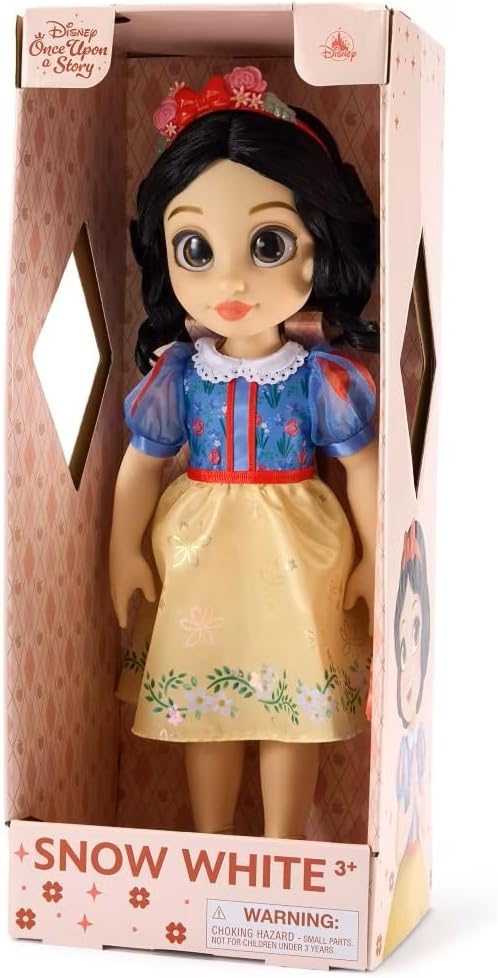 Disney Store Official Snow White Once Upon a Story Doll - Disney Princess Toys Featuring Reflective Eyes with 3D Pupil and Iris, Detailed Costume, Hair Comb & Shoes - Comes in Display Box - 16 Inches