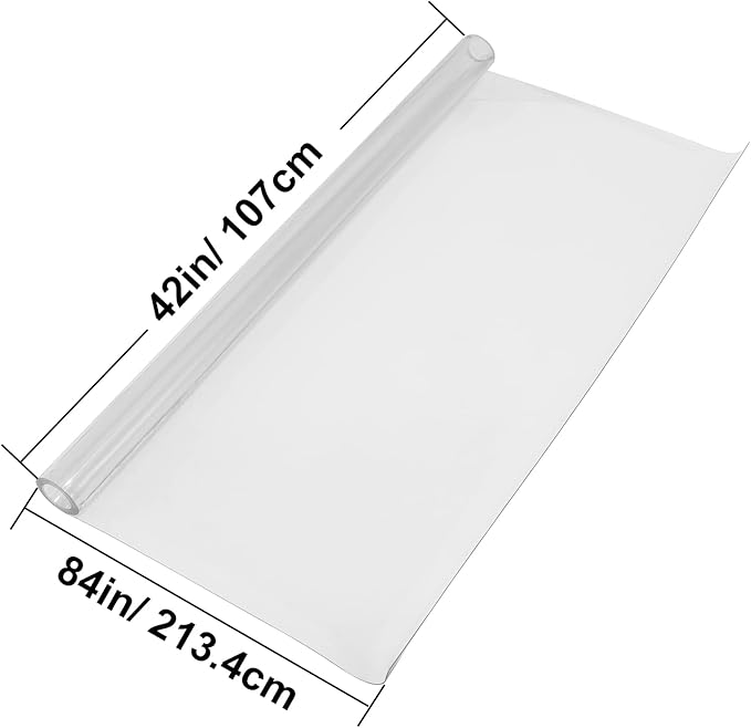 VEVOR 84 x 42 Inch Clear Table Cover Protector, 1.5mm Thick Clear PVC Desk Protector Pads, Plastic Tablecloth for Dining Room
