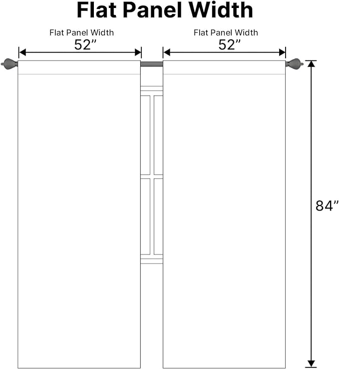H.VERSAILTEX White Curtains Thermal Insulated Window Treatment Panels Room Darkening Privacy Assured Drapes for Living Room Back Tab/Rod Pocket Bedroom Draperies, 52 x 84 Inch, 2 Panels